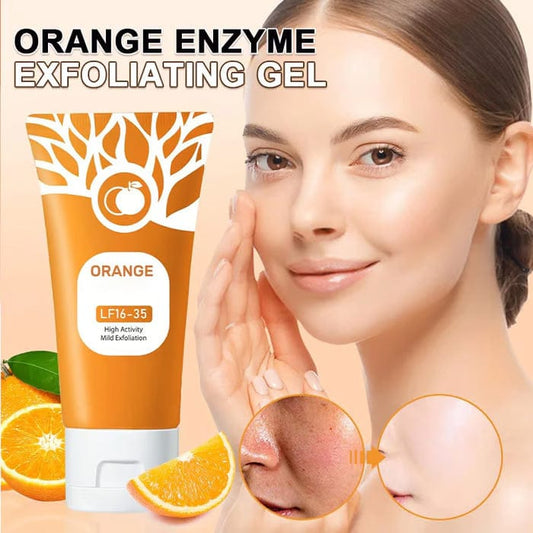 Orange Enzymes Exfoliating Brightening gel, Orange Whitening Face Scrub, Nourishing & Moisturizing, Smoothing Tighten Pores
